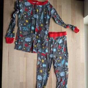 Little Sleepies Pajamas 2 Piece Long Sleeve Set - 4T DC Justice League